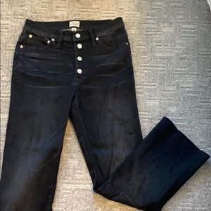 Jcrew Button-fly Demi-Boot jean in charcoal